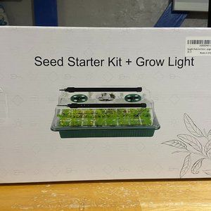 Seed starter tray with grow light